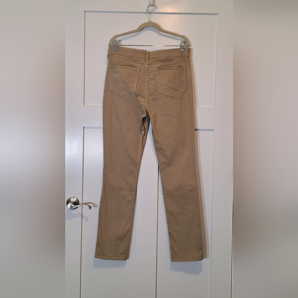NYDJ Lift Tuck Technology Stretch Slim Khaki Tan Pants Size 12